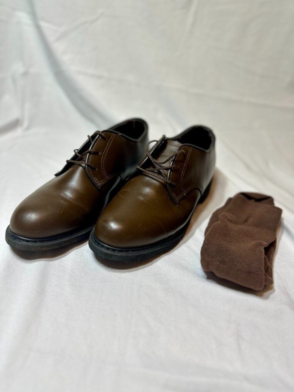 Army Brown ASGU Oxfords – Women's Size 10